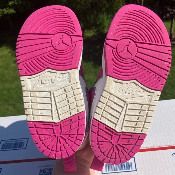 Jordan 1 Mid RM EasyOn “Fire Pink White” (PS) Sz 13c 100% Authentic - Picture 10 of 11